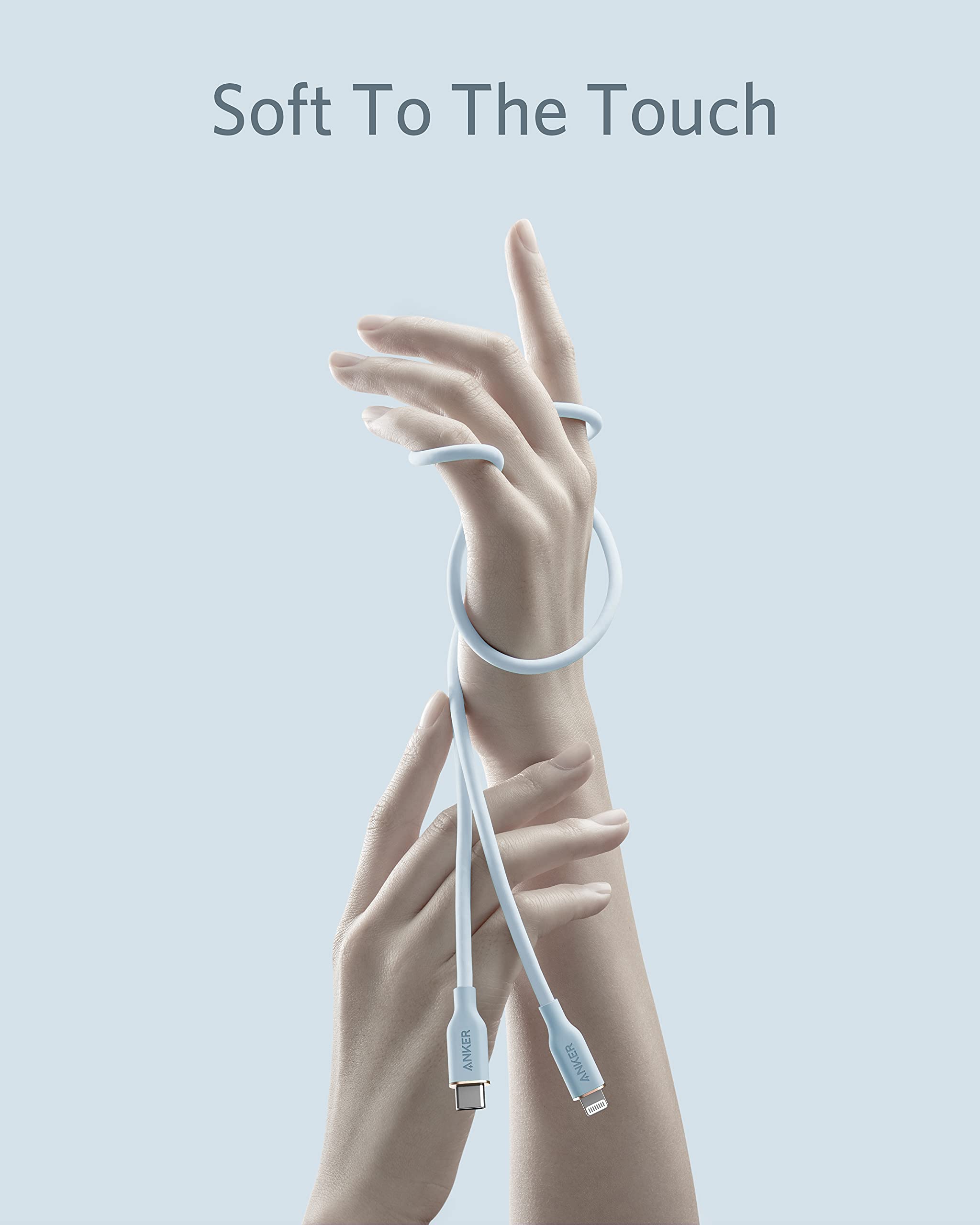 Anker with soft touch USB-C to Lightning cable