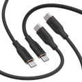 643 USB-C to USB-C Cable (Flow, Silicone, 240W, 2-Pack, Midnight Black)